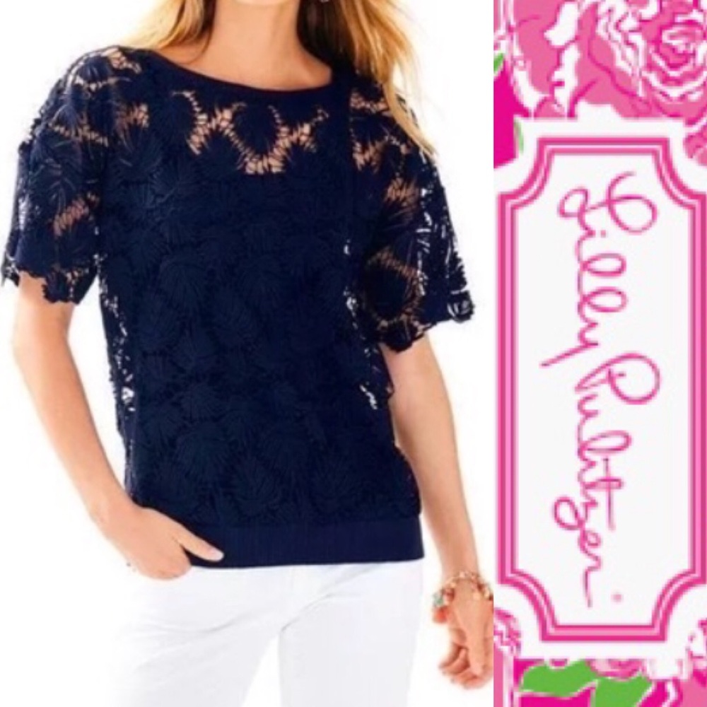 🌴Lilly Pulitzer🌴NWT Kay Popover Lace Top